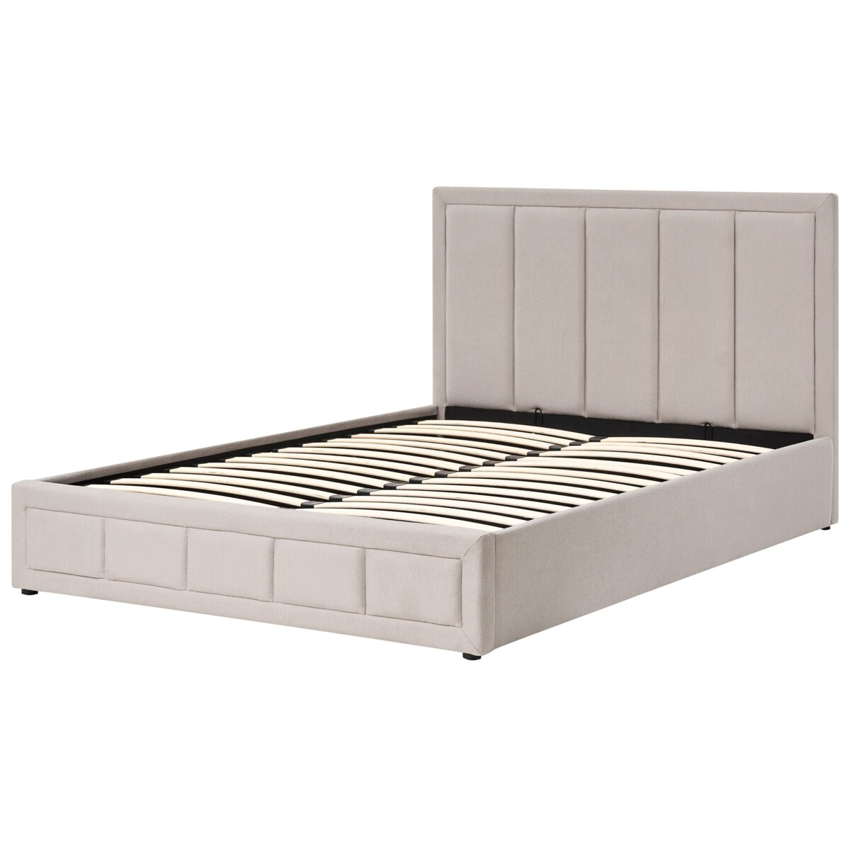 Łóżko z pojemnikiem QUIBERON 160 x 200 cm Beżowy