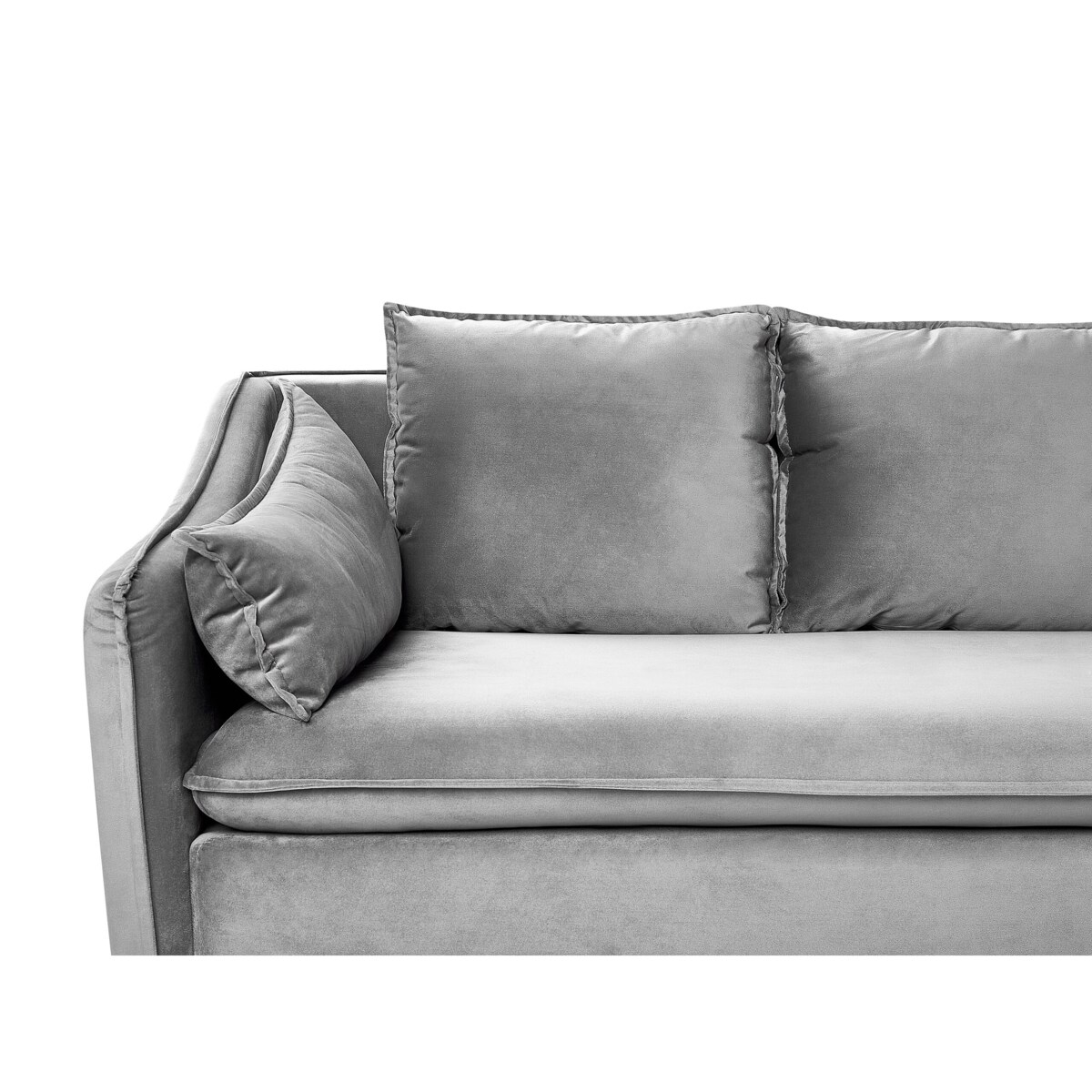 Sofa welurowa jasnoszara AURE