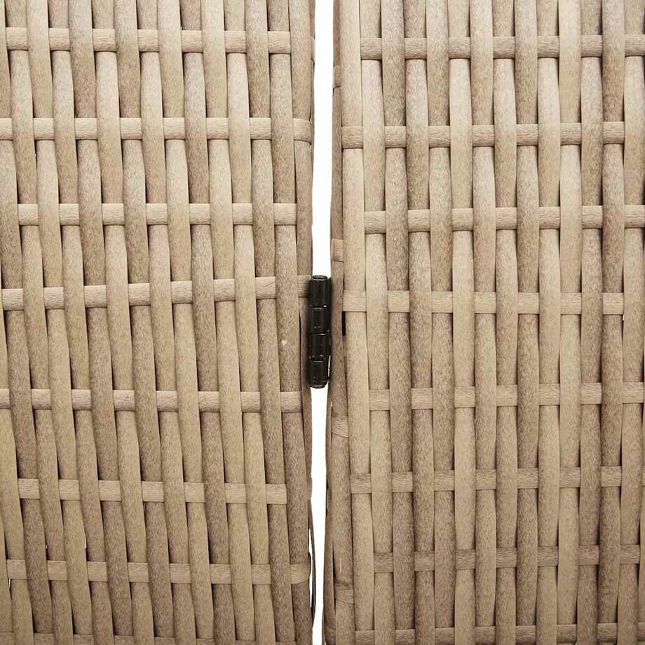 vidaXL Przesłona pokoju Beżowy 196 x 200 cm polirattan