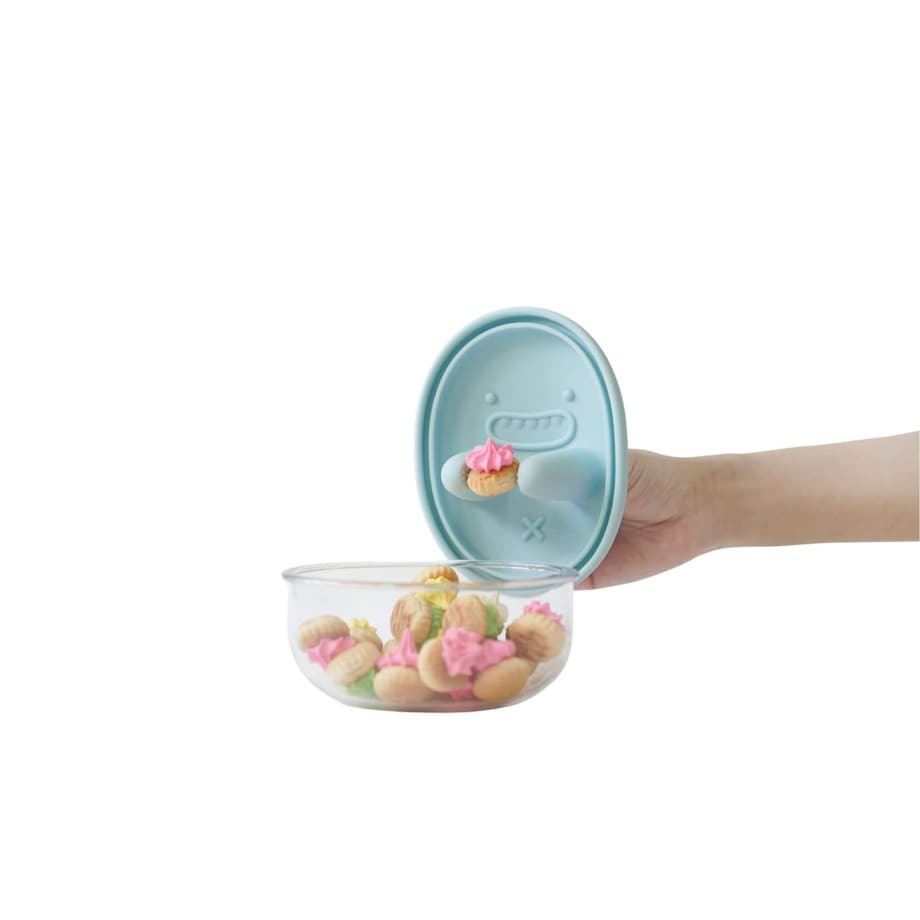 MONCHI FINGER SNACK BOWL innowacyjny pojemnik na przekąski, Powder Blue