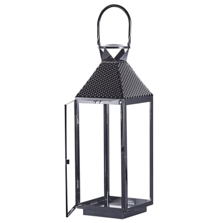 Lampion stalowy 54 cm czarny BALI