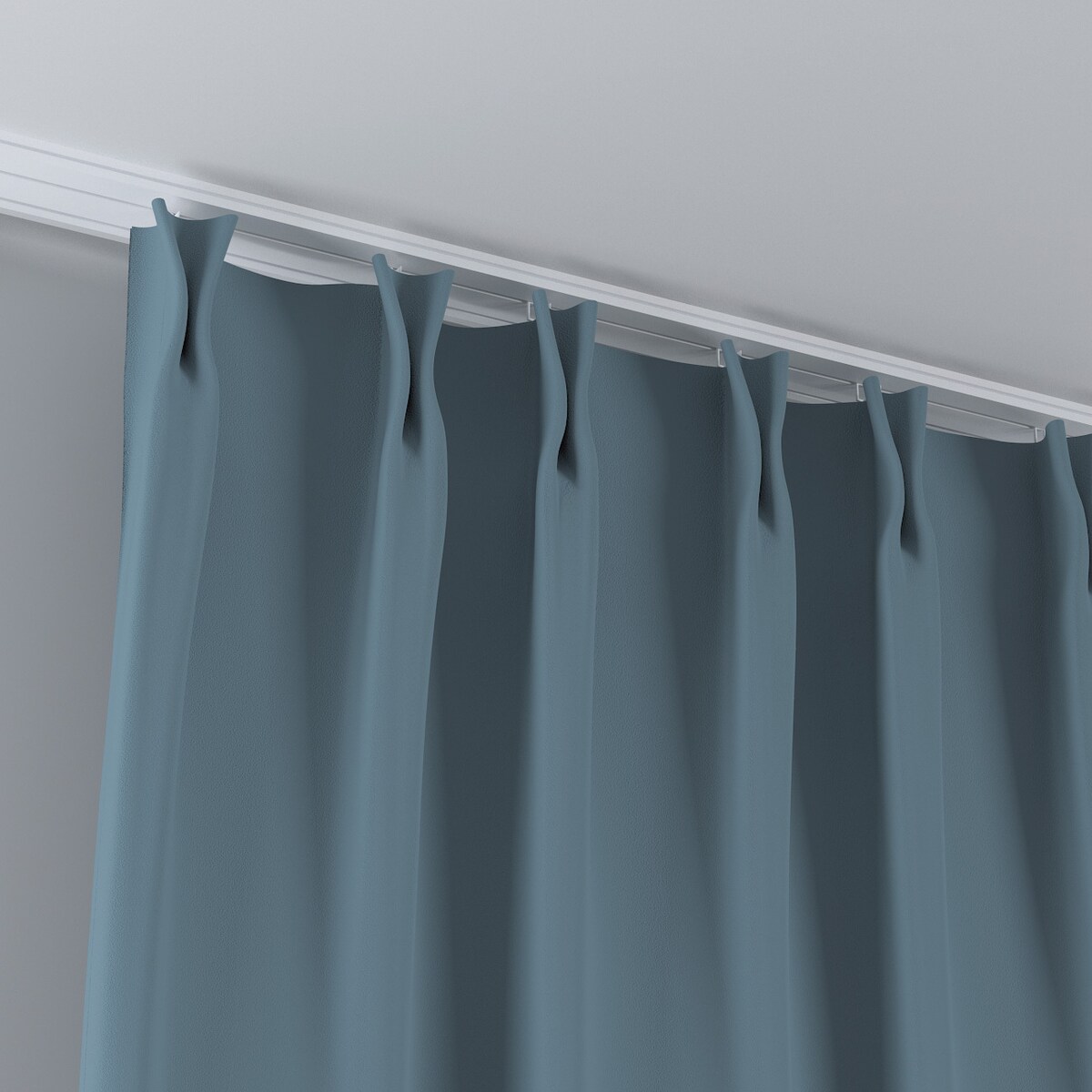 Zasłona na haczykach flex podwójnych 130x260 ciemny morski niebieski