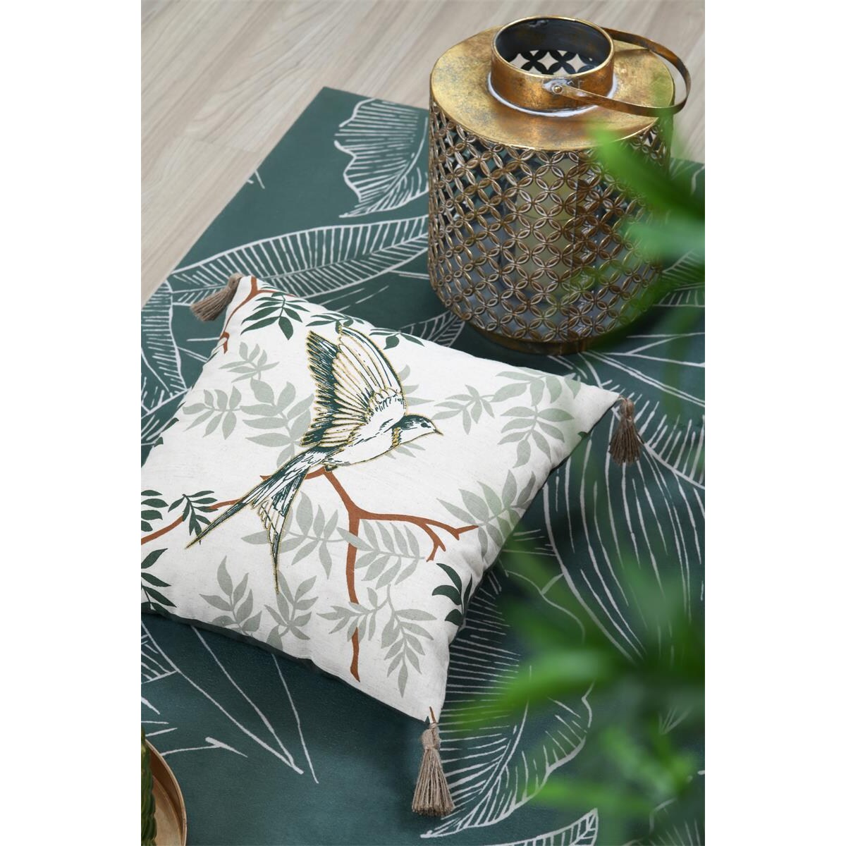 Poduszka dekoracyjna BOTANYS z frędzlami, 40 x 40 cm