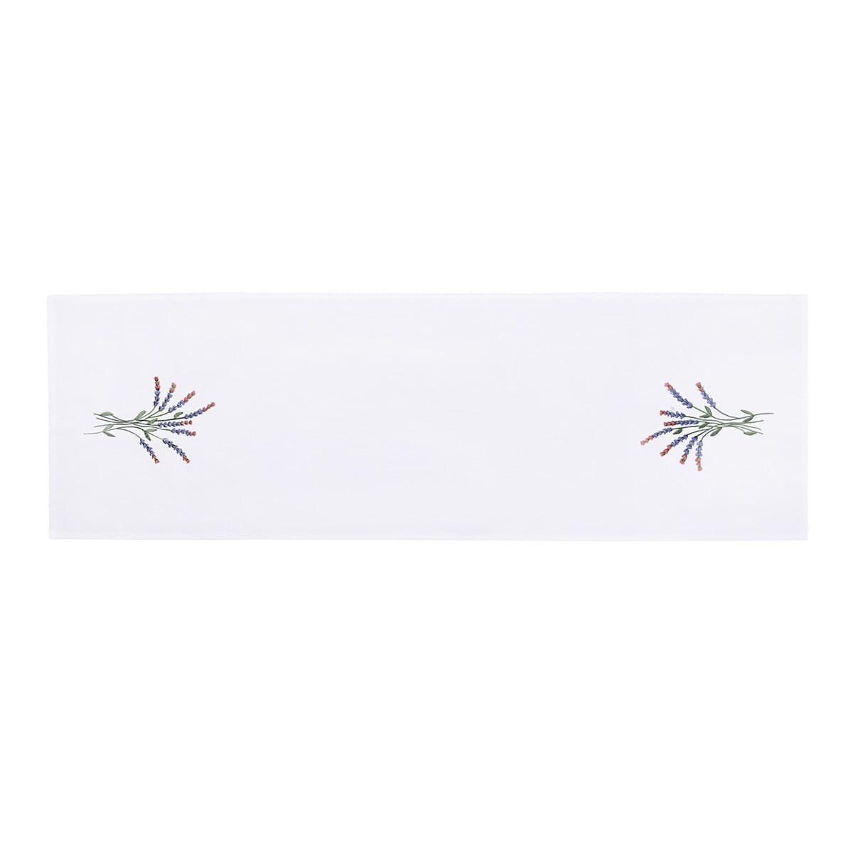 Konsimo LAVANDI Bieżnik plamoodporny, biały/zielony/czerwony/fioletowy