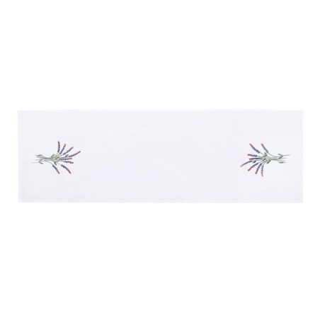 Konsimo LAVANDI Bieżnik plamoodporny, biały/zielony/czerwony/fioletowy