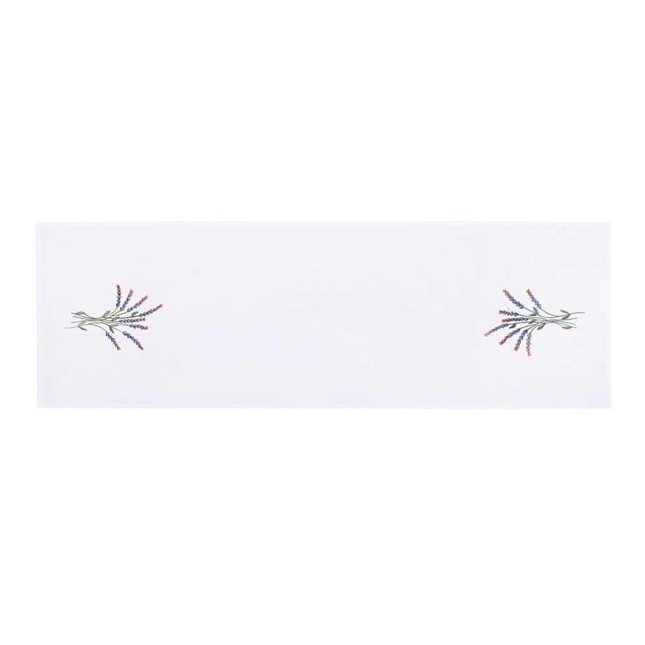 Konsimo LAVANDI Bieżnik plamoodporny, biały/zielony/czerwony/fioletowy