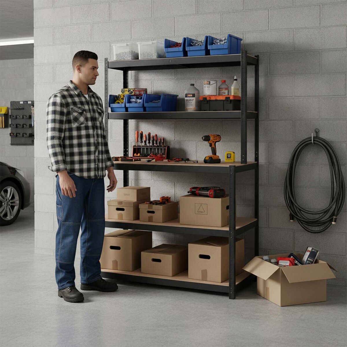 Regał metalowy stół warsztatowy Humberg HR-855 180x100x60 cm 825 kg 4855