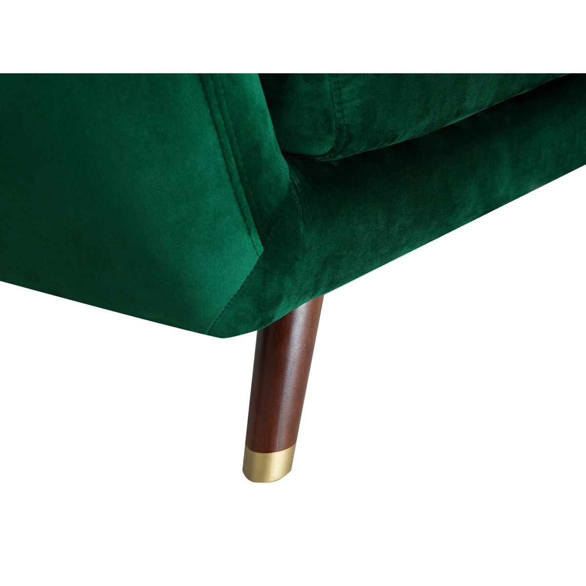 Sofa 3-osobowa welurowa zielona BODO