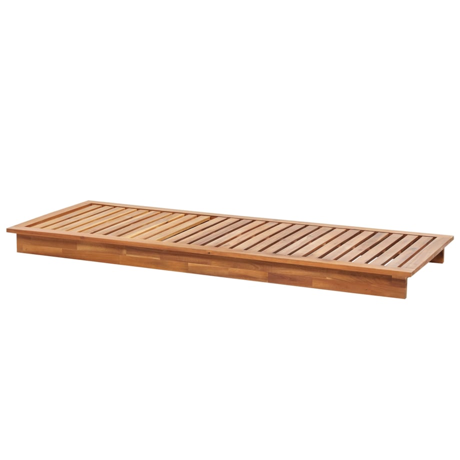 Leżak ogrodowy drewniany z poduszką białą GRANARI
