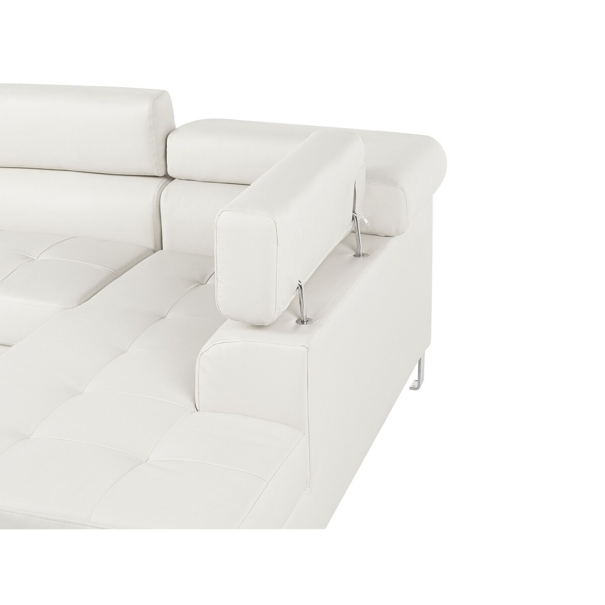 Narożnik ekoskóra lewostronny biały NORREA