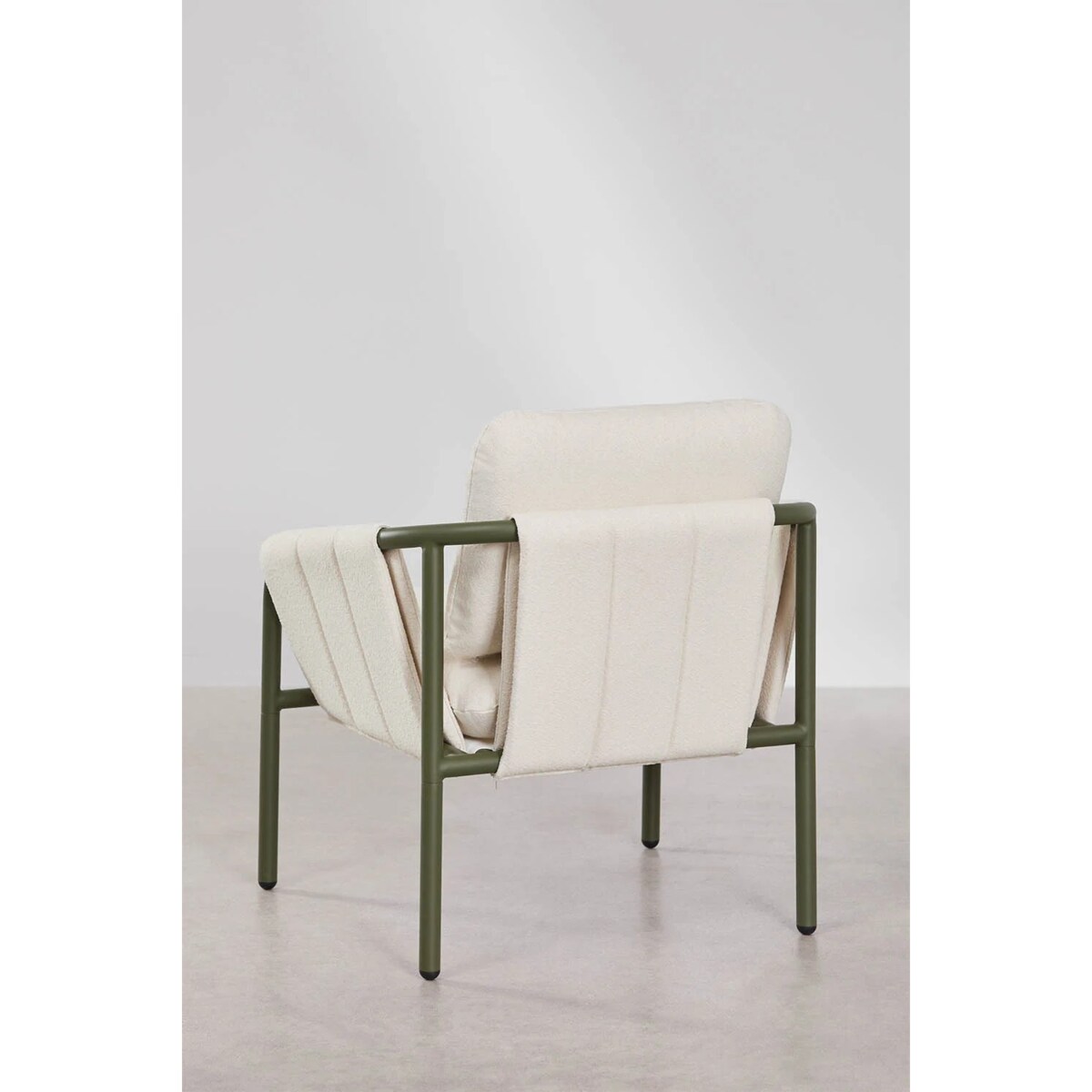 Zestaw ogrodowy z 2 tapicerowanymi fotelami i stolikiem kawowym ze stali Zunika