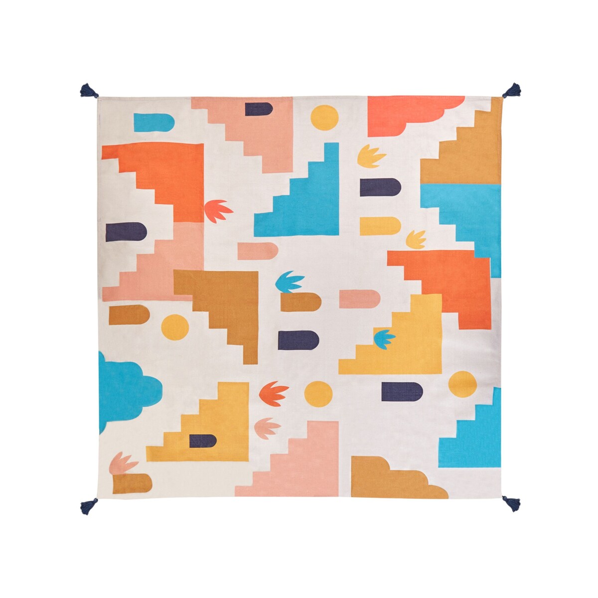 Koc piknikowy KAMBAR 200 x 200 cm Kolorowy