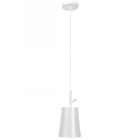 Lampa Wisząca Tuba Biała Metal White Industrial