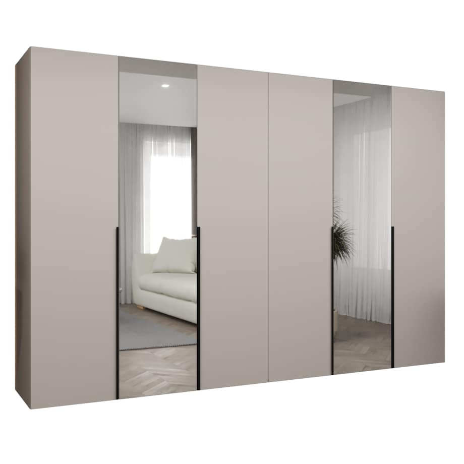 Szafa uchylna otwierana ALICANTE 2 300 wys. 202 cm Kaszmir + u. Czarny