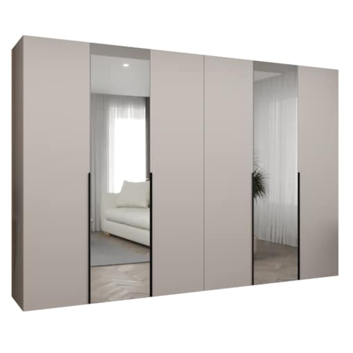 Szafa uchylna otwierana ALICANTE 2 300 wys. 202 cm Kaszmir + u. Czarny