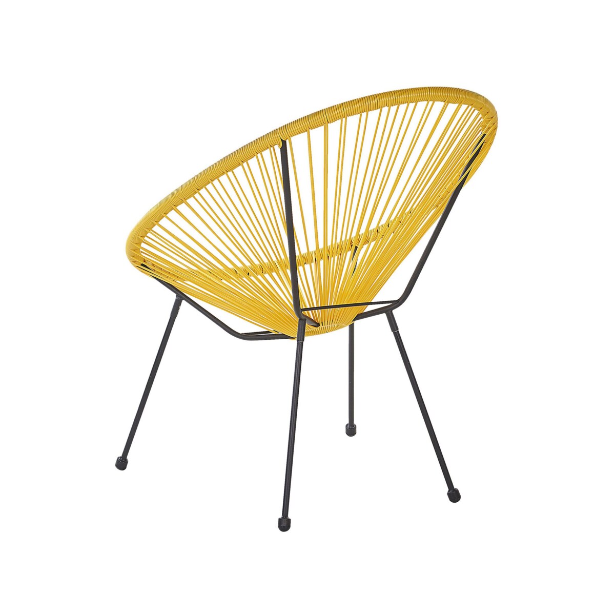 Zestaw 2 krzeseł z technorattanu żółty ACAPULCO II