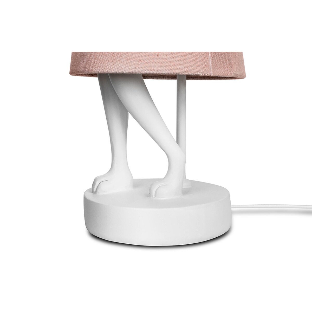 KARE lampa stołowa RABBIT 50 cm biała / różowa
