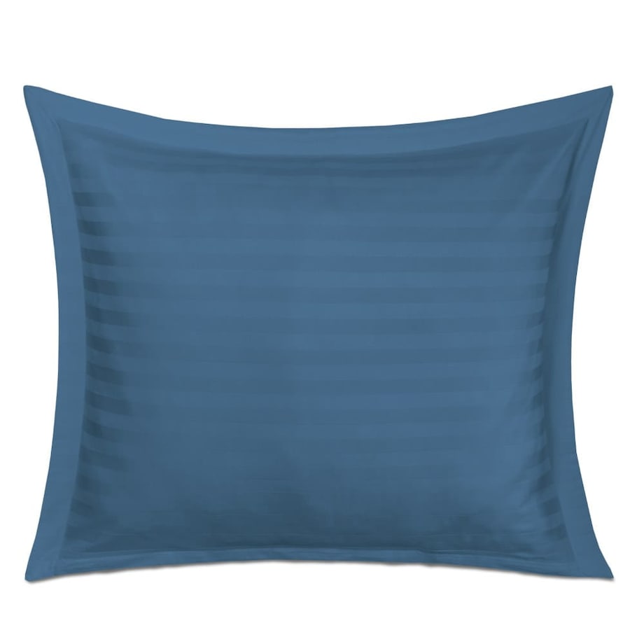 Pościel bambusowa satyna bawełniana 140x200 Bamboo paski, chabrowa