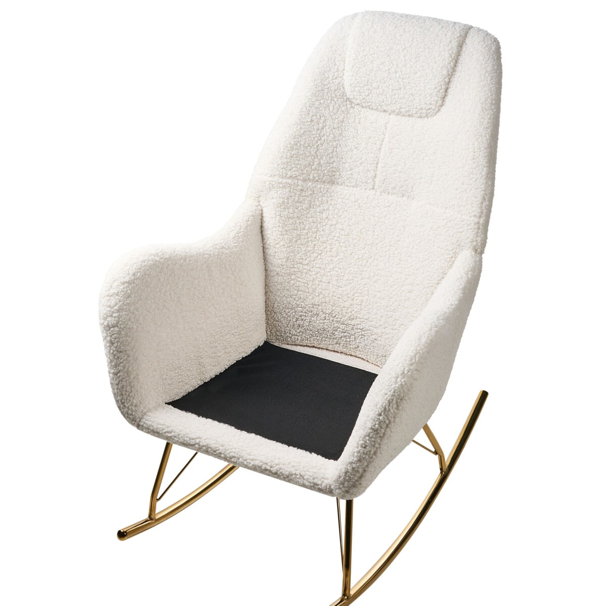 Fotel bujany GULSELE Boucle Złamana biel