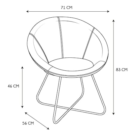 Fotel Karl Velvet Furry beżowy