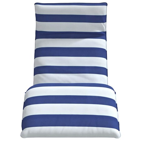 vidaXL Leżak składany niebieski i biały 175x54x8,5 cm tkanina Oxford