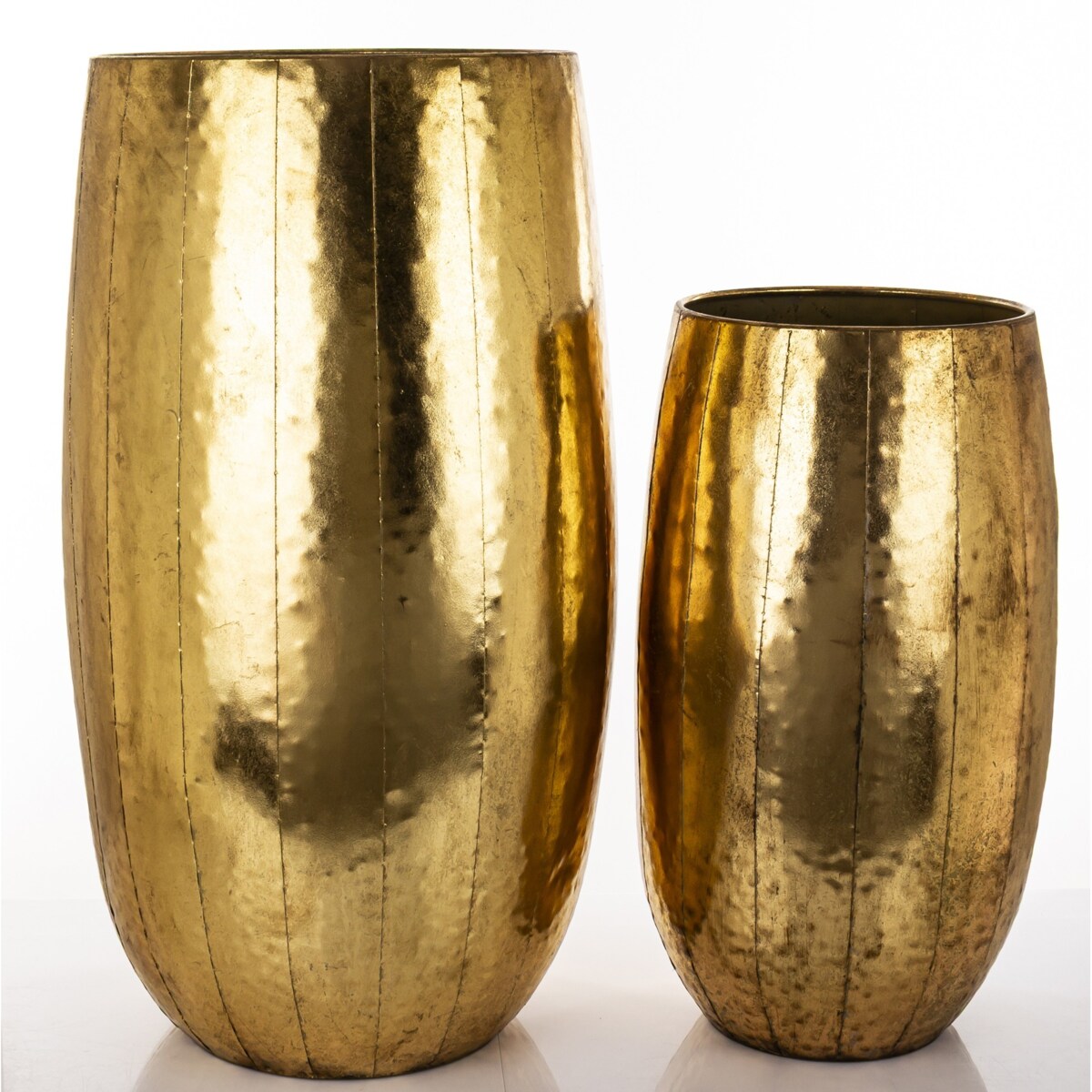 Osłonka 2 szt. metalowe 81x45 i 60x35 cm wysokie i solidne złote