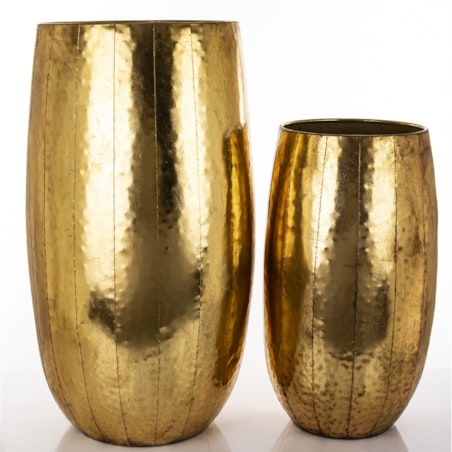 Osłonka 2 szt. metalowe 81x45 i 60x35 cm wysokie i solidne złote