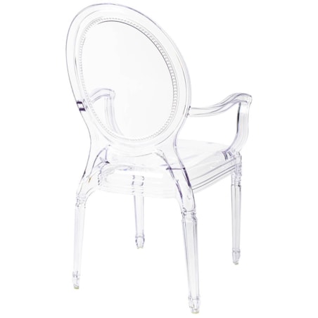 Krzesło Prince Arm KH010100202 do sypialni przezroczyste