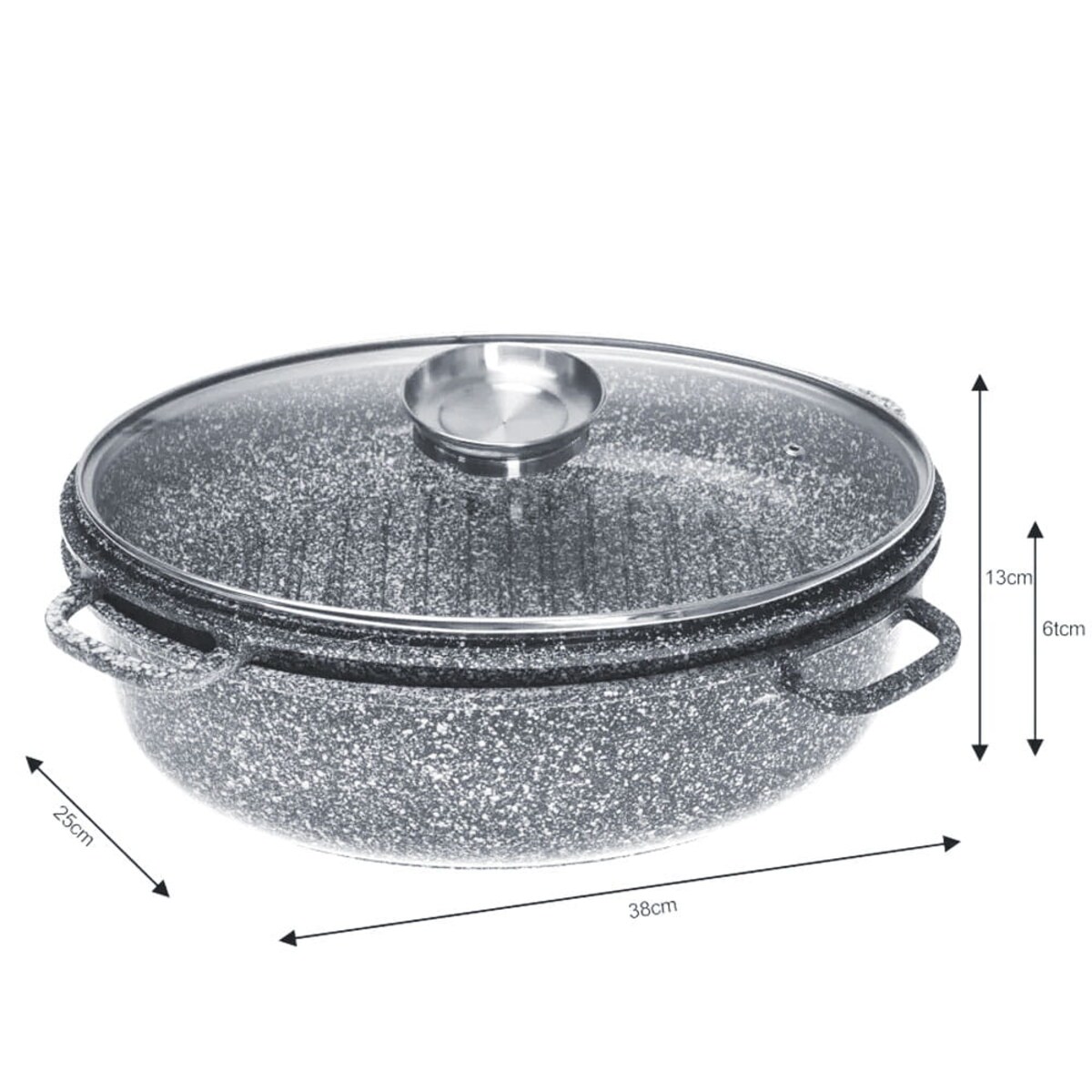 Brytfanna z powłoką marmurową KLAUSBERG 8.0L 38cm 3 elementy