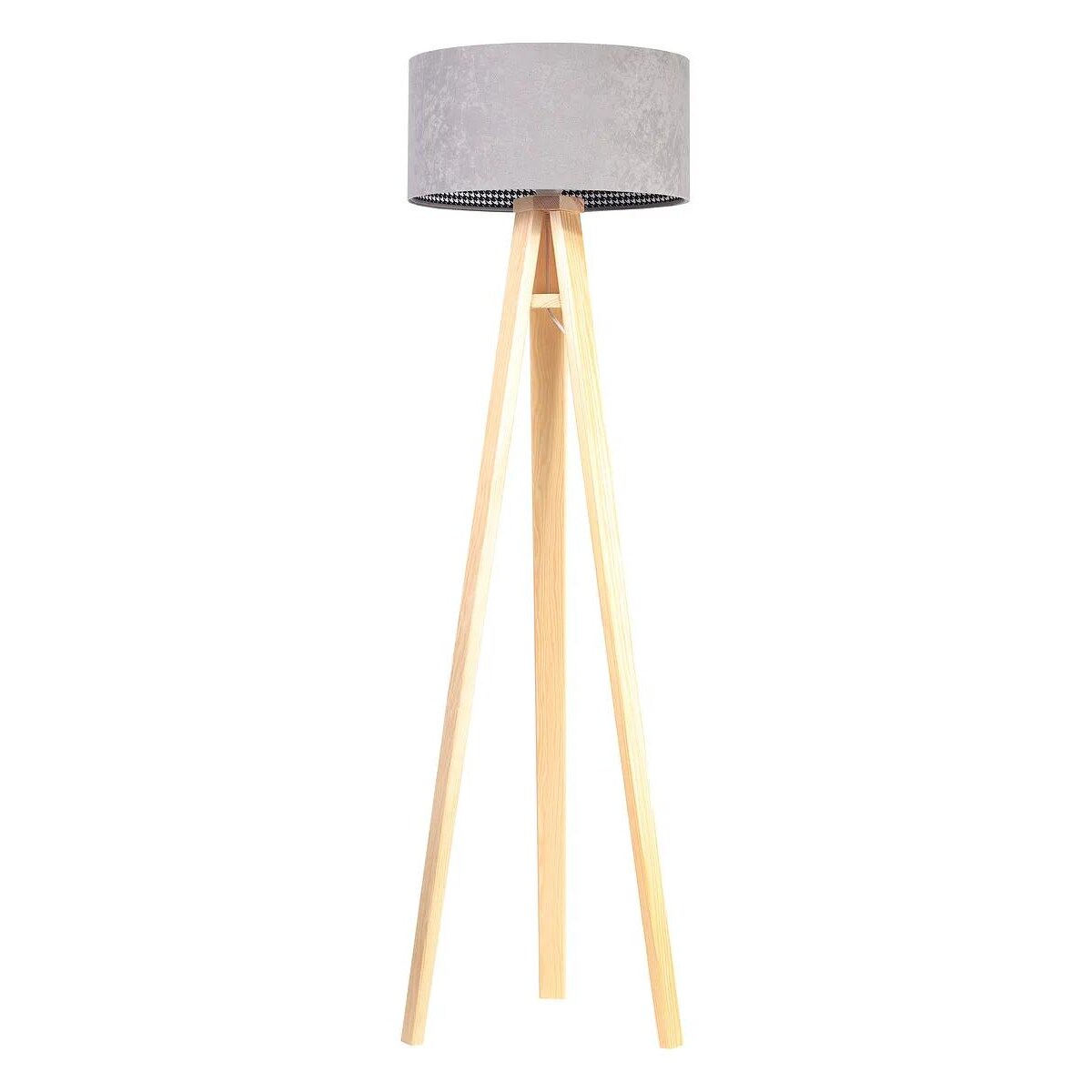 Lampa stojąca HOME 40 szara/sosna