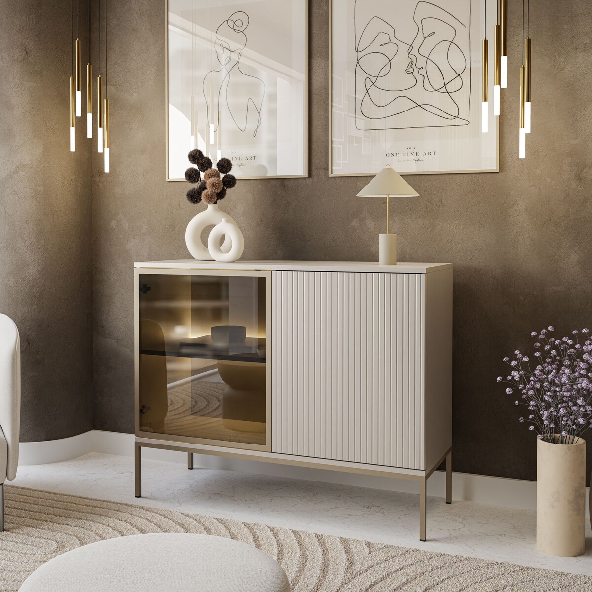 Komoda ECLIPSE K104 KASZMIR z oświetleniem