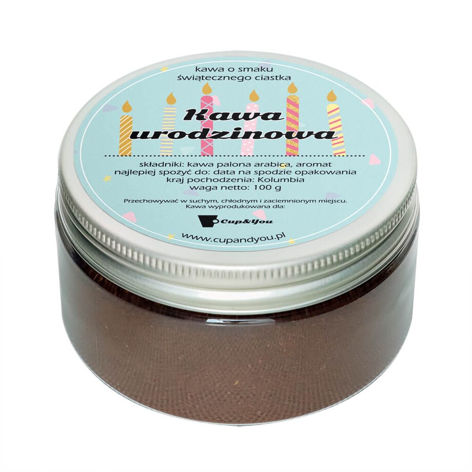 Wysokogatunkowa Kawa aromatyzowana o smaku świątecznego ciastka, spakowana w eleganckie pudełko - 100g ziaren 100% Arabica