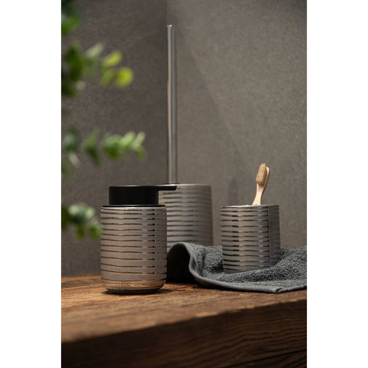 Szczotka do wc ceramiczna srebrna Easyo 280 ml