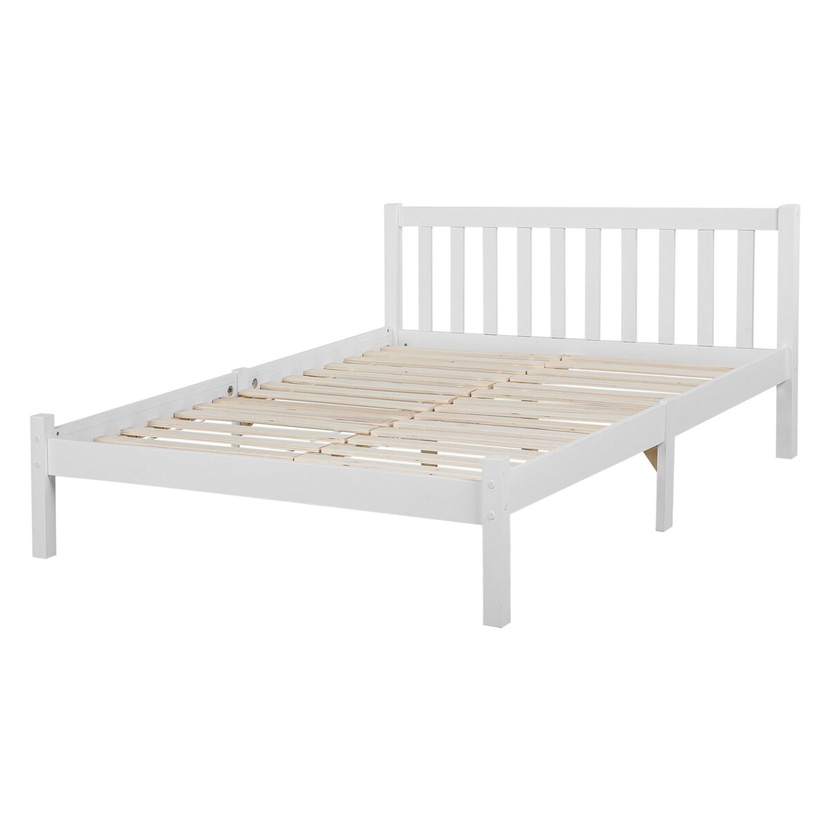 Łóżko drewniane 140 x 200 cm białe FLORAC