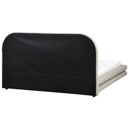 Łóżko Len syntetyczny LAVARDENS 160 x 200 cm Beżowoszary