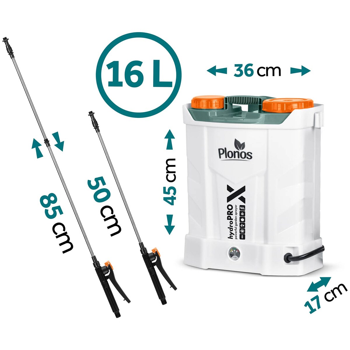 Opryskiwacz akumulatorowy Plonos PL-602 plecakowy elektryczny 16L 460200