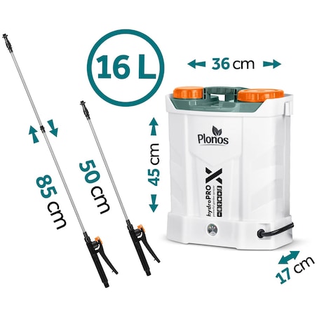 Opryskiwacz akumulatorowy Plonos PL-602 plecakowy elektryczny 16L 460200