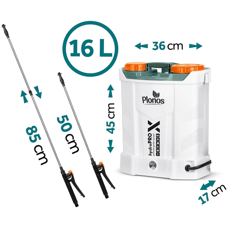 Opryskiwacz akumulatorowy Plonos PL-602 plecakowy elektryczny 16L 460200
