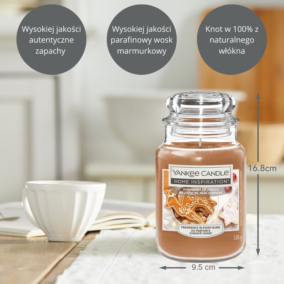 Home Inspiration świeca duża GINGERBREAD JINGLE