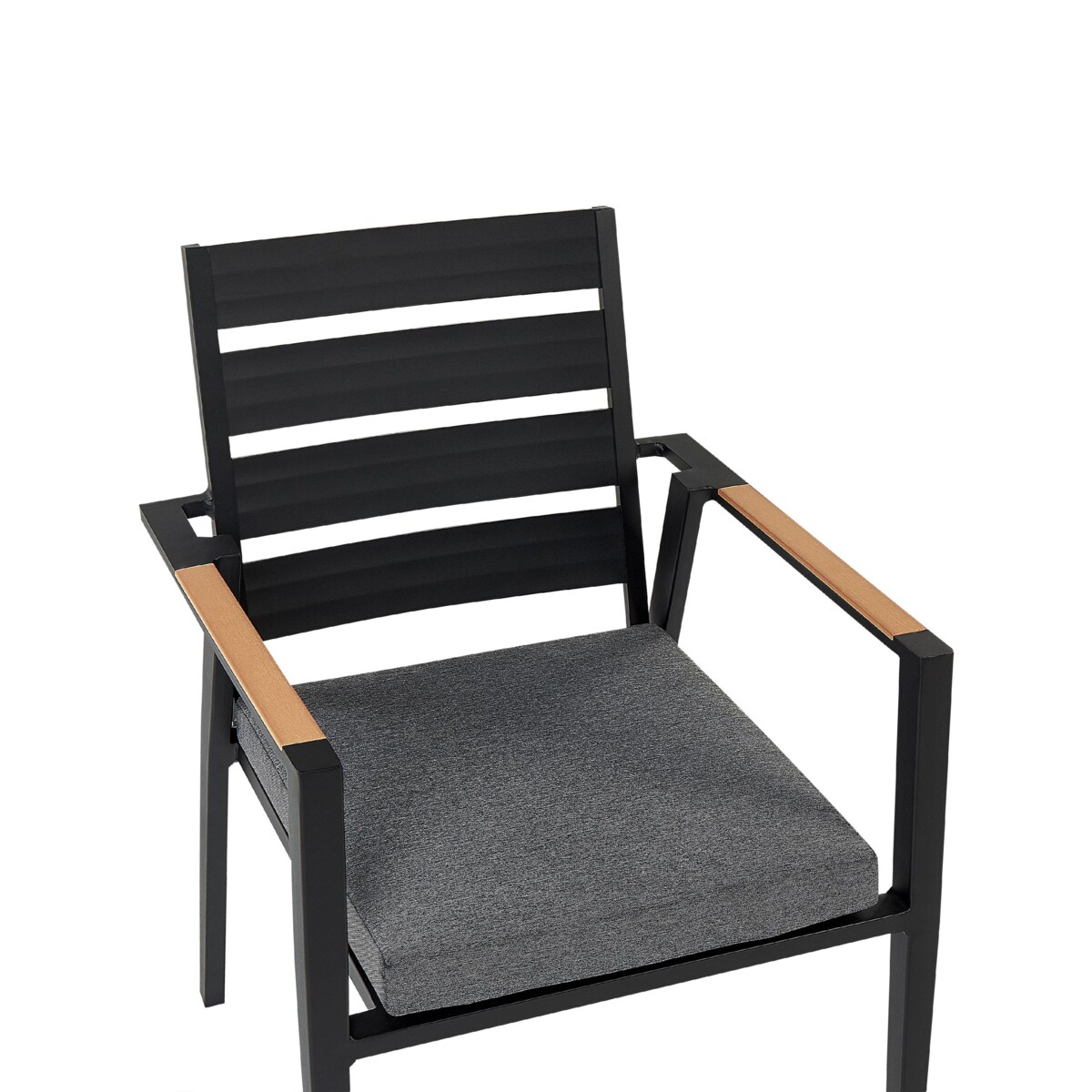 Krzesło ogrodowe Zestaw 6 Metal Czarny TAVIANO