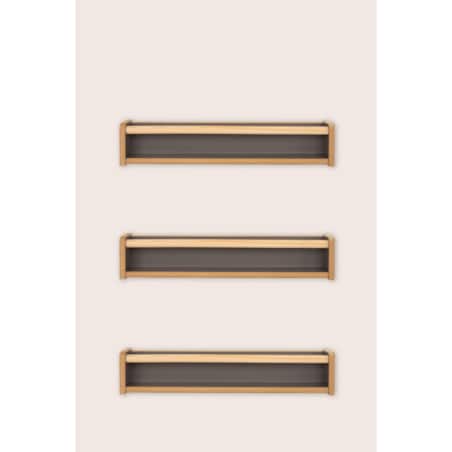 Zestaw 3 półek na książki - szare