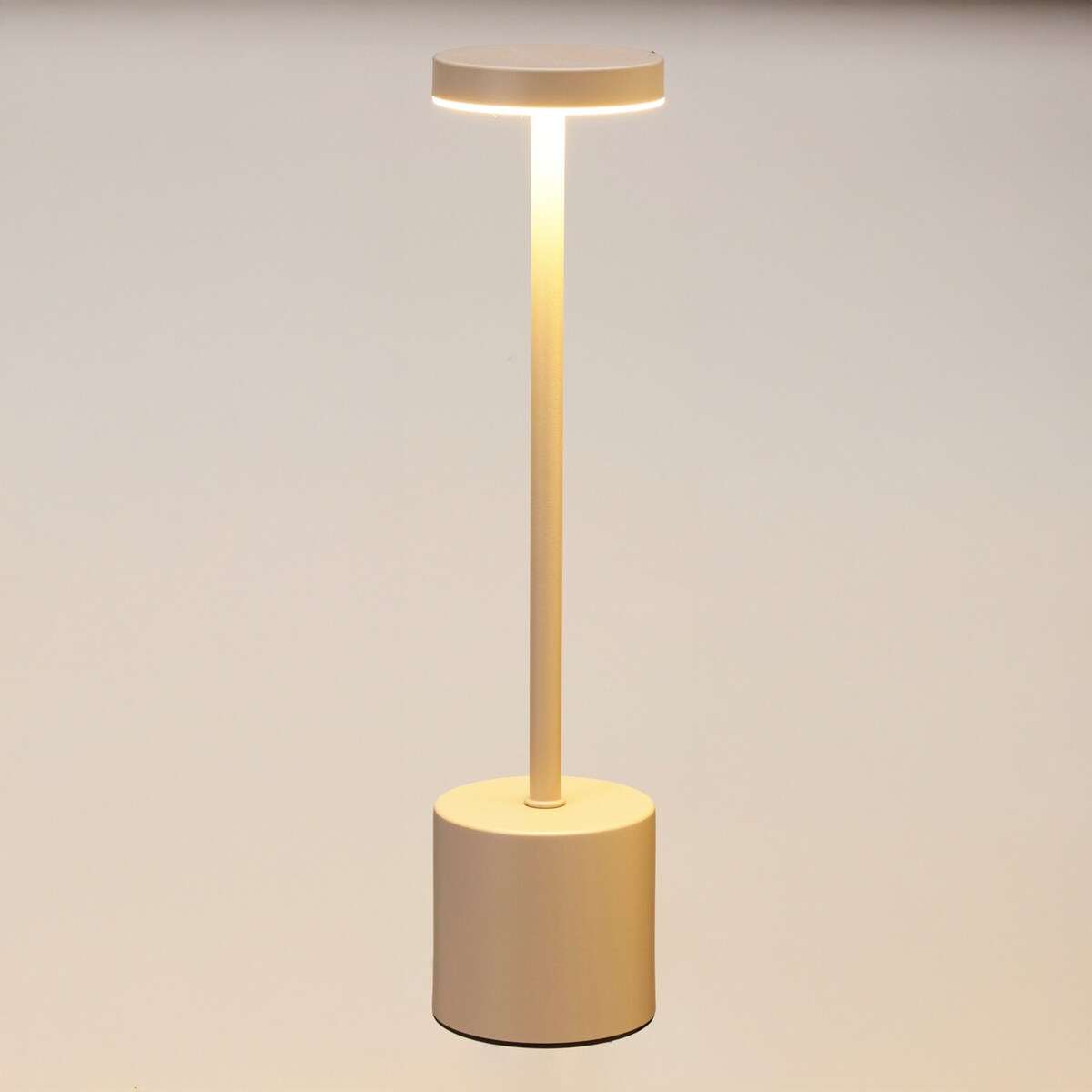 Lampka stołowa LED z ładowalną baterią, metal, 34 cm