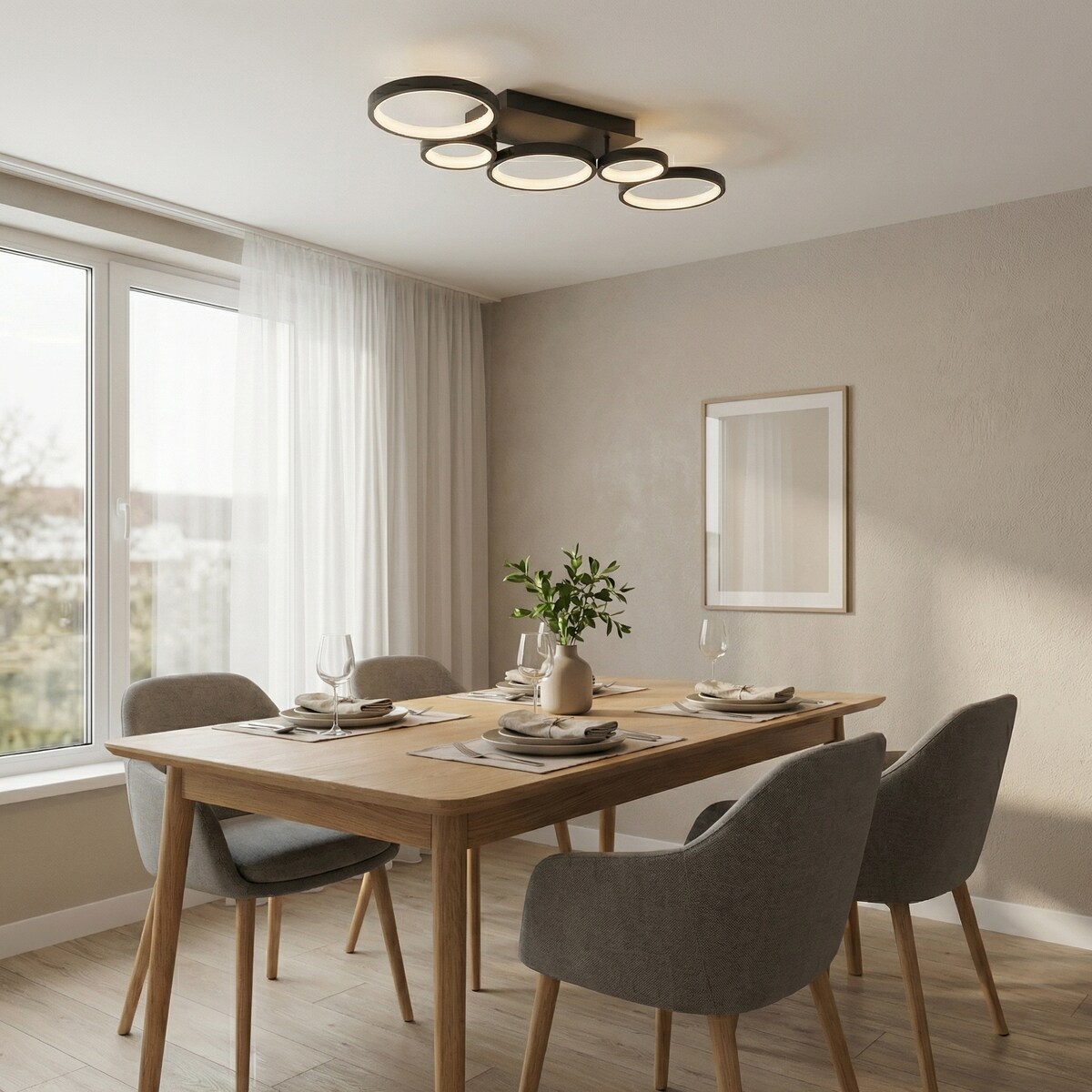 Lampa Sufitowa App1900-C Led Czarny, Metal, Tworzywo Sztuczne