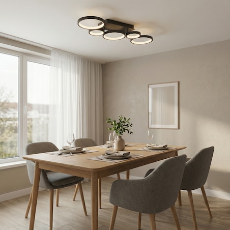 Lampa Sufitowa App1900-C Led Czarny, Metal, Tworzywo Sztuczne