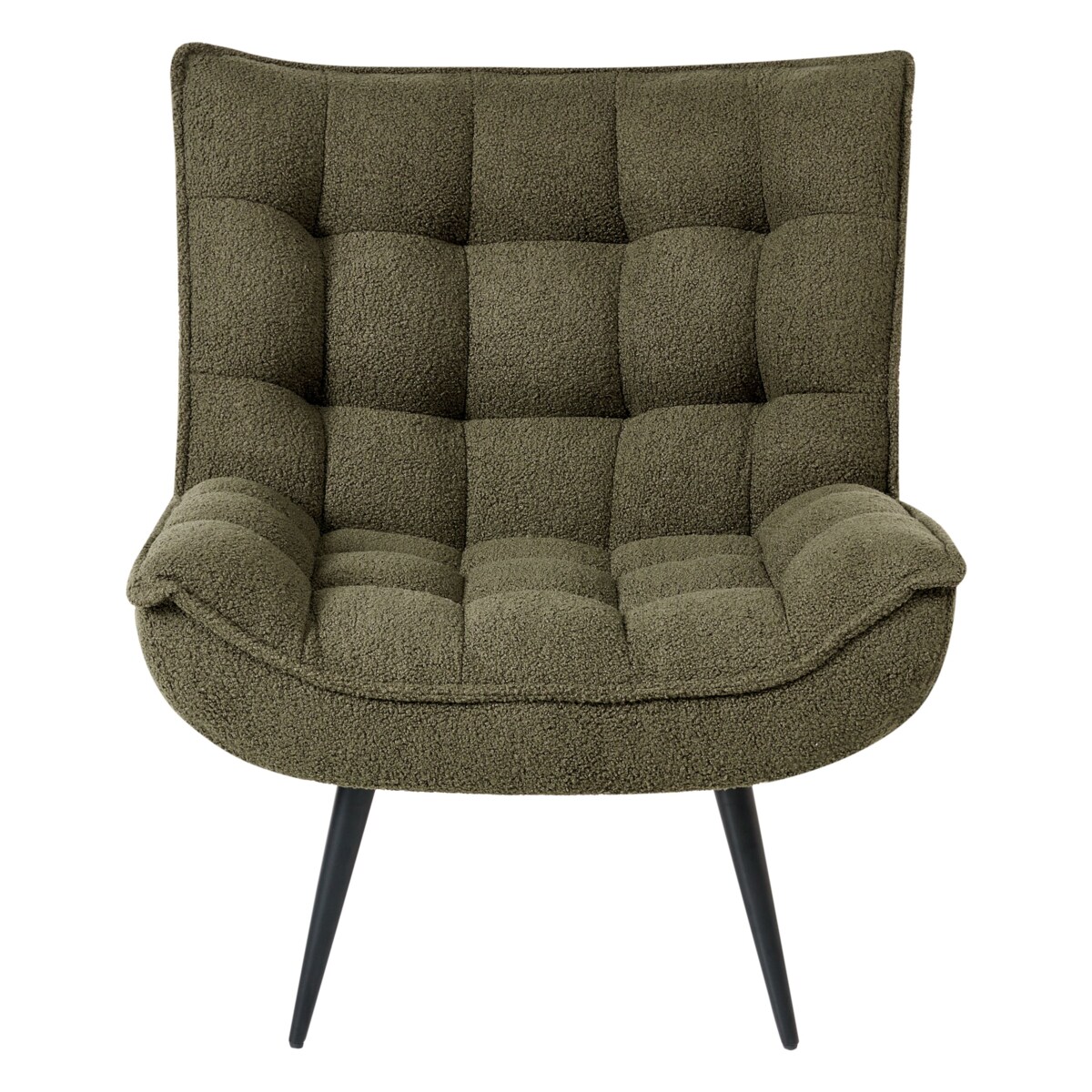 Fotel ALVESTA Boucle Ciemnozielony