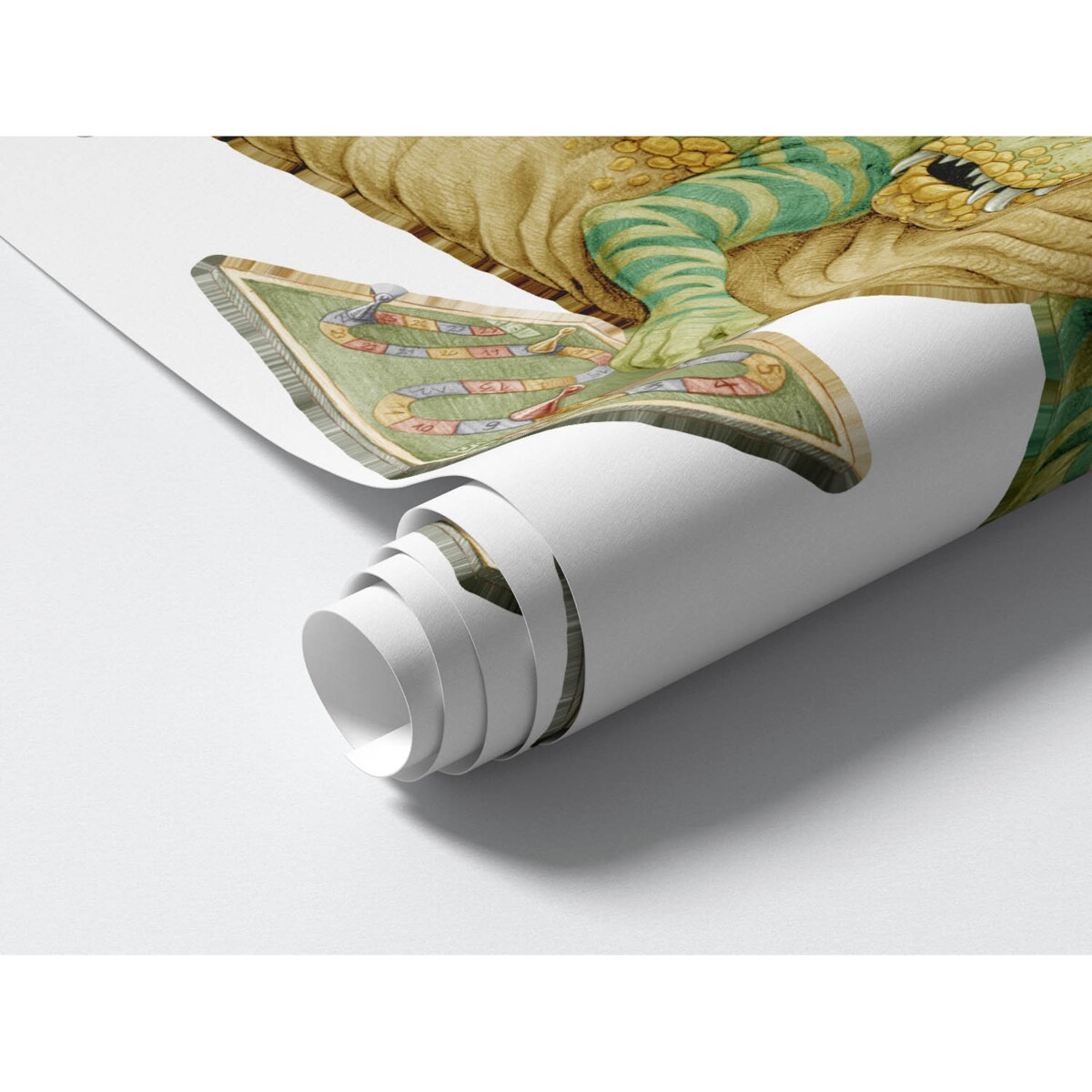 Zestaw naklejek na ścianę, Pastelowy Dinozaur z planszówką, 130cm