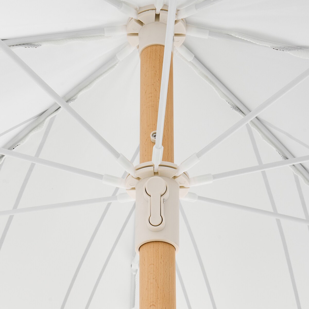 Parasol ogrodowy 155 cm MONDELLO Biały/ czarny