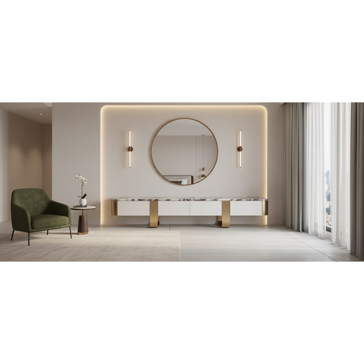 Komoda RTV biała szafka pod telewizor Sofia 200x40x36