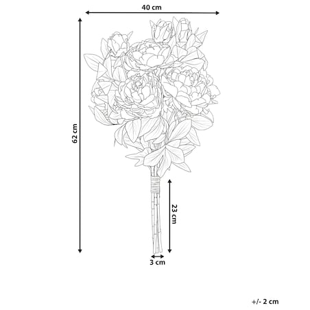 Bukiet sztucznych kwiatów COLARES 62 cm Różowy