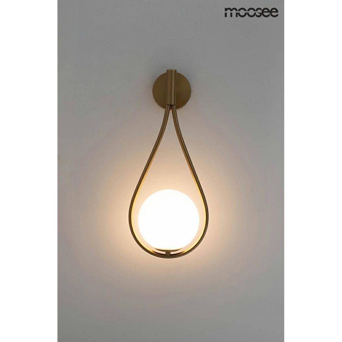 Lampa ścienna w kształcie łezki Roma MSE010400204 złota